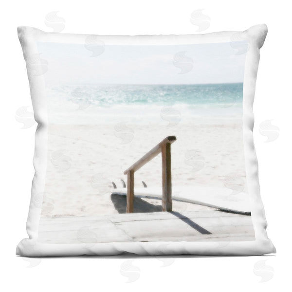 stupell industries Noah Bay | Resting Board Beach Coast Printed Throw Pillow