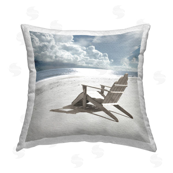 Stupell Industries Noah Bay | Rolling Clouds Beach Printed Throw Pillow