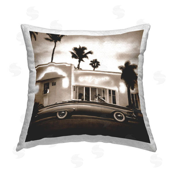 Stupell Industries Noah Bay | Running On Tropical Beach Printed Throw Pillow