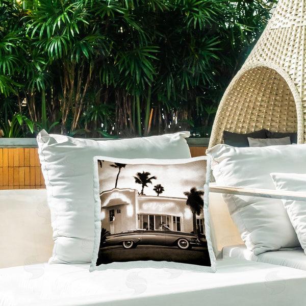 Stupell Industries Noah Bay | Running On Tropical Beach Printed Throw Pillow