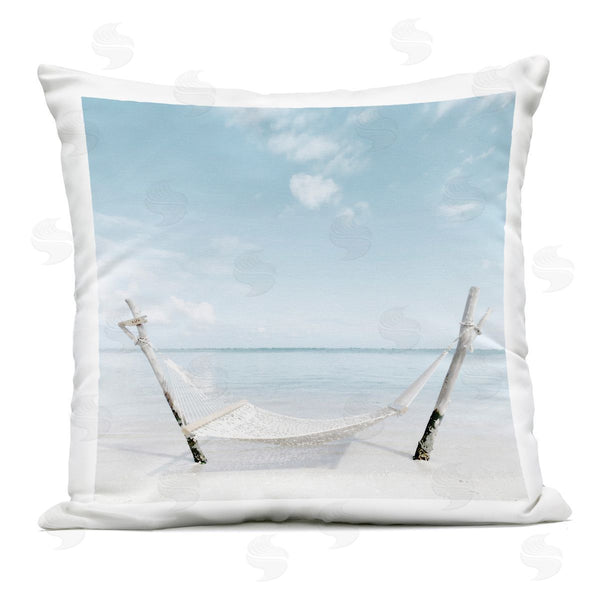 Stupell Industries Noah Bay | Rustic Hammock Beach Coast Printed Throw Pillow