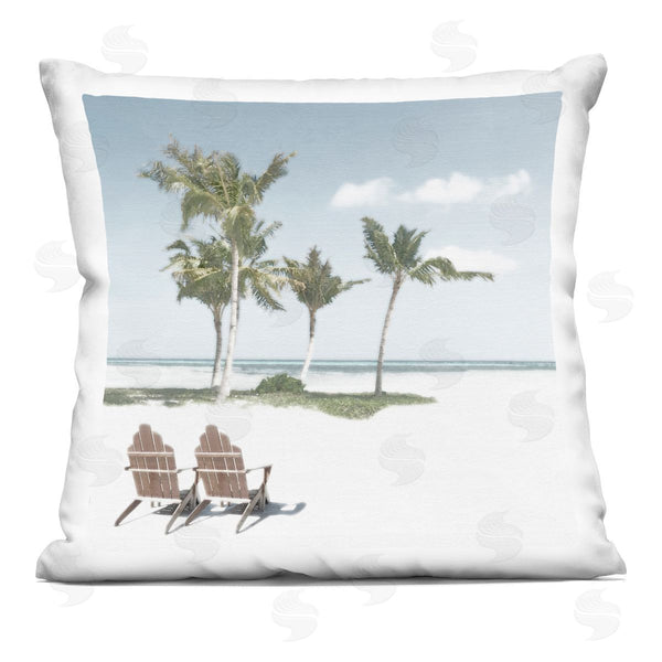 stupell industries Noah Bay | Sea Breeze Beach Scene Printed Throw Pillow