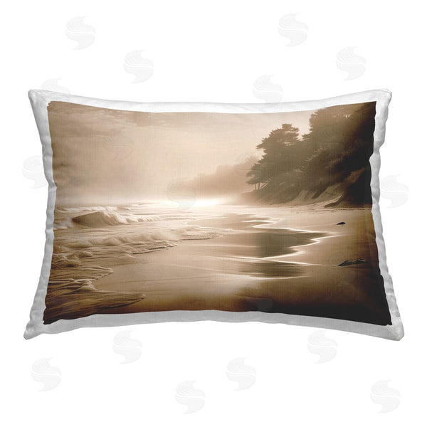stupell industries Noah Bay | Sepia Smooth Beach Landscape