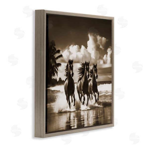 Stupell Industries Noah Bay | Sepia Stallions Galloping Wall Art