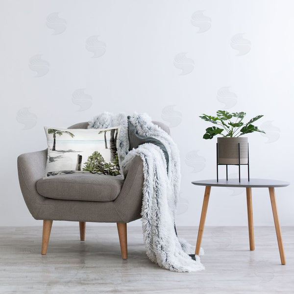 Stupell Industries Noah Bay | Shoreline Palms Landscape Printed Throw Pillow