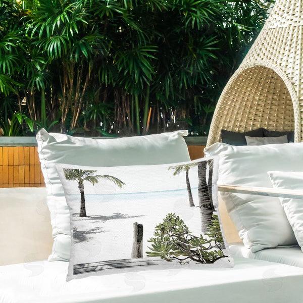 Stupell Industries Noah Bay | Shoreline Palms Landscape Printed Throw Pillow