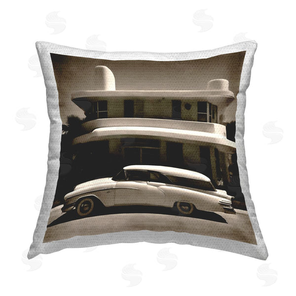 Stupell Industries Noah Bay | Sleek Classic Car Printed Throw Pillow