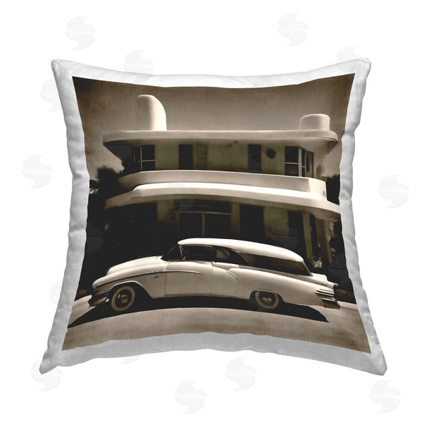 stupell industries Noah Bay | Sleek Classic Car Printed Throw Pillow