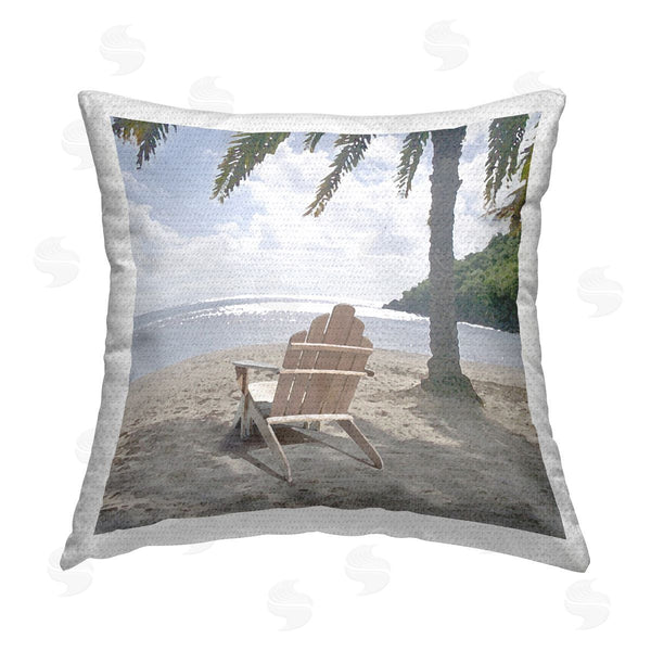 Stupell Industries Noah Bay | Summer Beach Palm Tree Printed Throw Pillow