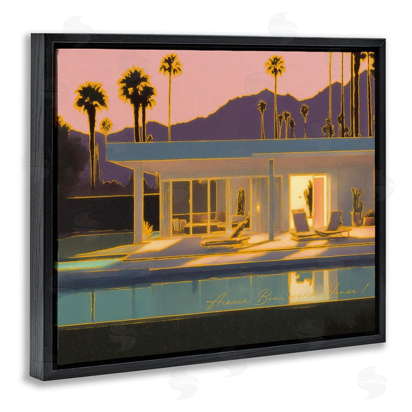 Stupell Industries Noah Bay | Sunset Glow Summer Pool Wall Art