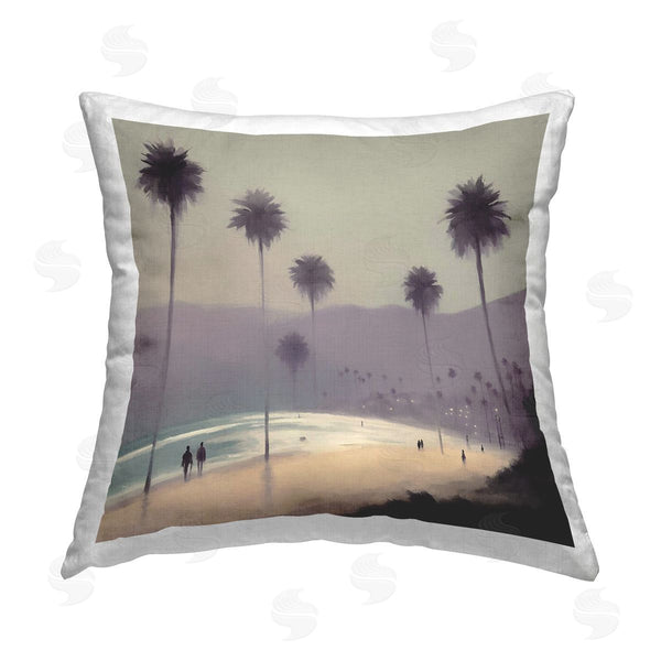 stupell industries Noah Bay | Tranquil Beach Day Printed Throw Pillow