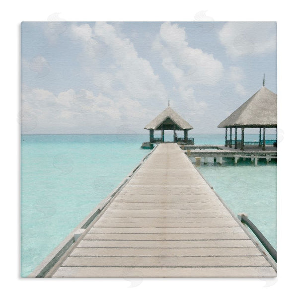 stupell industries Noah Bay | Tropical Beach Pier Wall Art