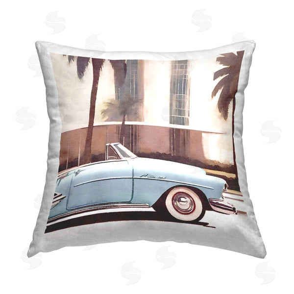 stupell industries Noah Bay | Tropical Café Del Mar Printed Throw Pillow