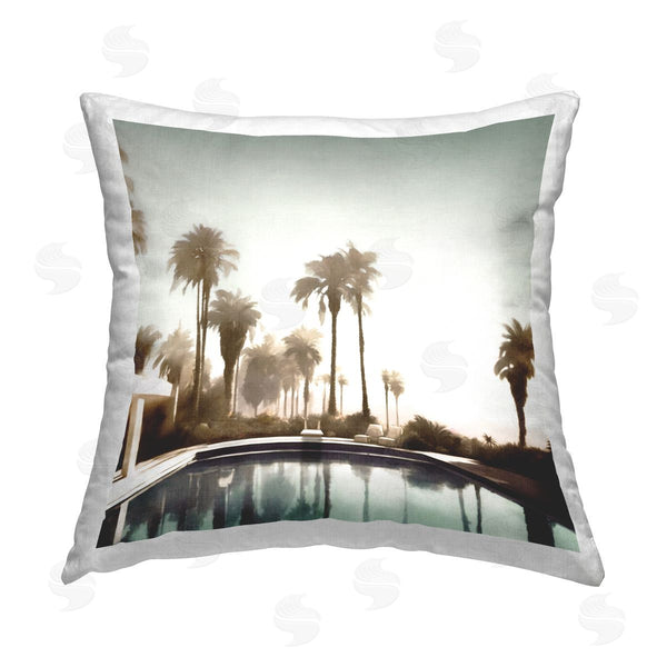 stupell industries Noah Bay | Tropical Cruise Antique Car Printed Throw Pillow