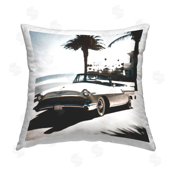 stupell industries Noah Bay | Tropical Scene Classic Car Printed Throw Pillow