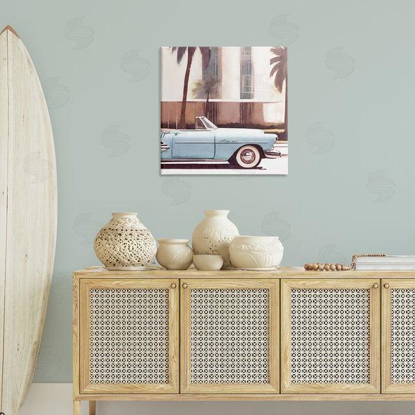 Stupell Industries Noah Bay | Tropical Scene Classic Car Wall Art