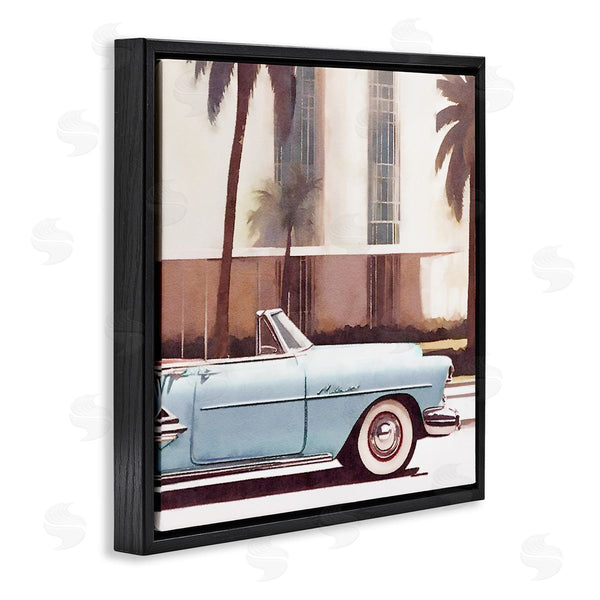 Stupell Industries Noah Bay | Tropical Scene Classic Car Wall Art