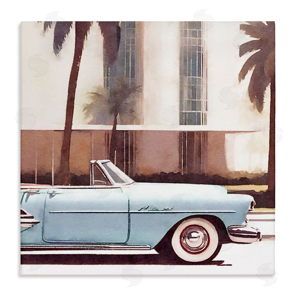 stupell industries Noah Bay | Tropical Scene Classic Car Wall Art