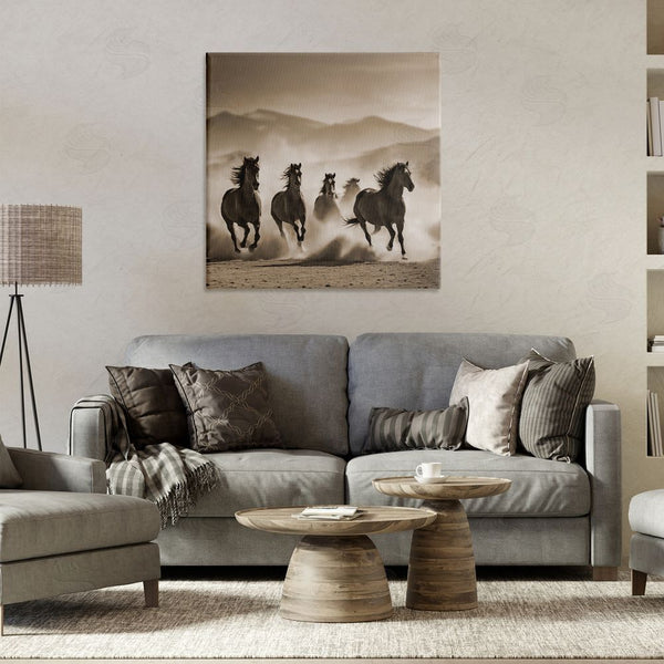 Stupell Industries Noah Bay | Trotting Mountain Stallions Wall Art