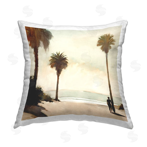 stupell industries Noah Bay | Vivid Tropical Sunset Printed Throw Pillow