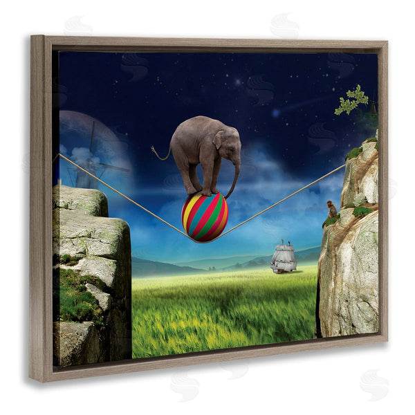 Stupell Industries Nobleworks | Elephant Balancing On Ball Wall Art