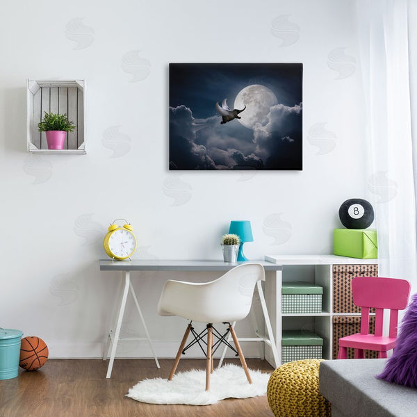 Stupell Industries Nobleworks | Flying Elephant & Moon Wall Art