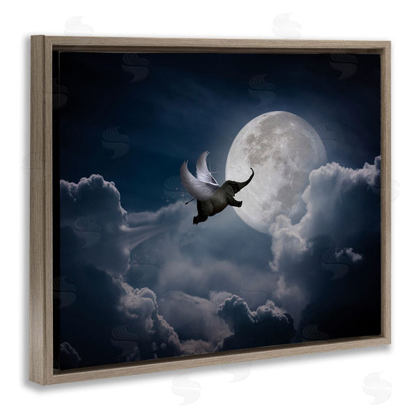 Stupell Industries Nobleworks | Flying Elephant & Moon Wall Art