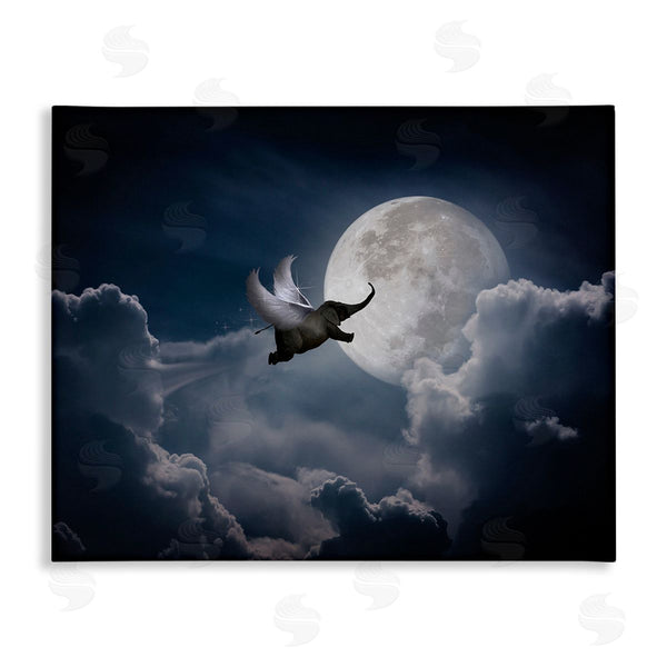 stupell industries Nobleworks | Flying Elephant & Moon Wall Art