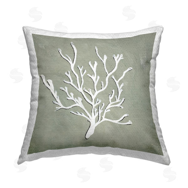 Stupell Industries Nola James | Abstract Coral Shape Printed Throw Pillow