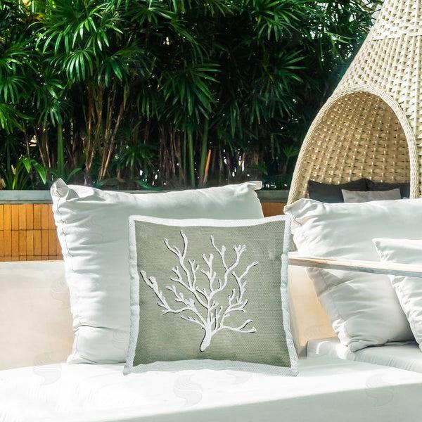 Stupell Industries Nola James | Abstract Coral Shape Printed Throw Pillow