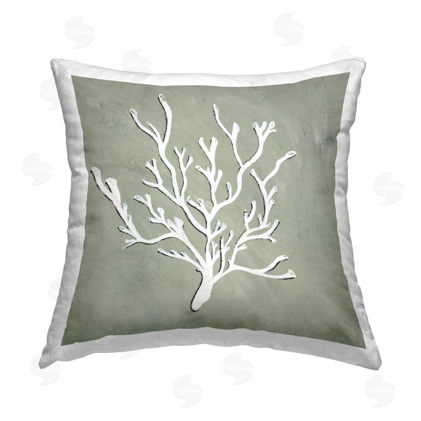 stupell industries Nola James | Abstract Coral Shape Printed Throw Pillow