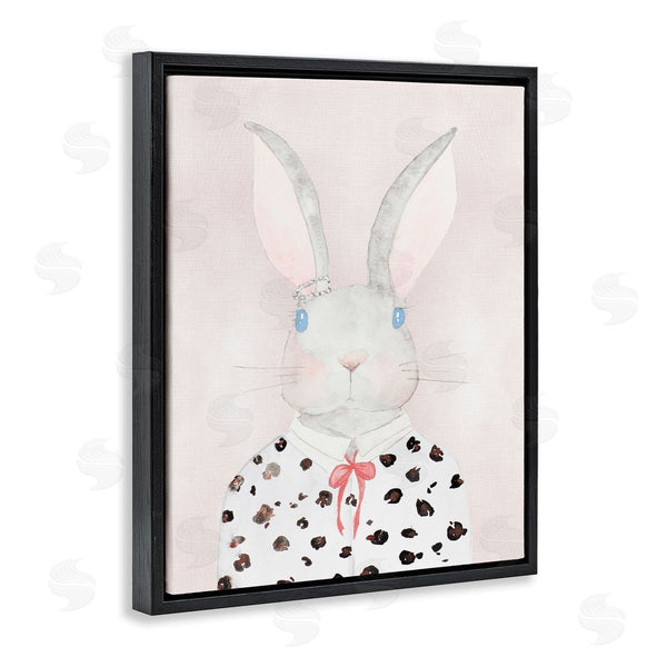 Stupell Industries Nola James | Chic Bunny Rabbit Stylish Leopard Print Blouse Wall Art
