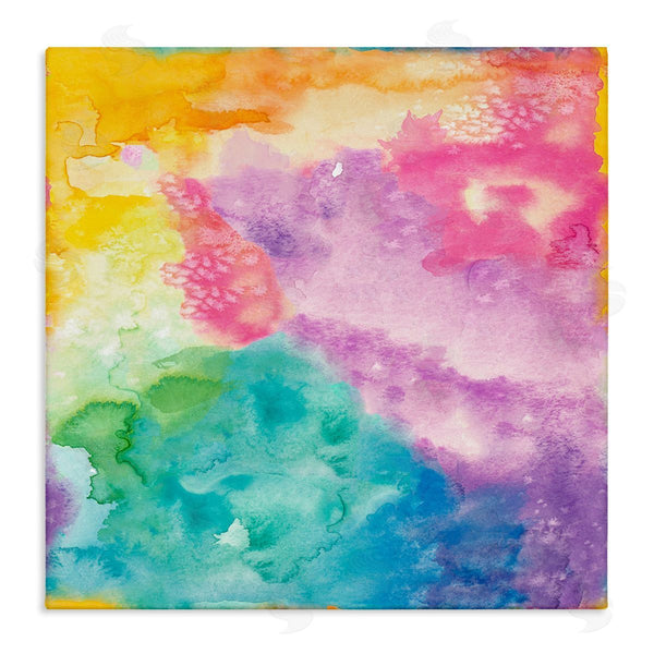stupell industries Nola James | Fluid Abstract Watercolor Paint Rainbow Ombre Pattern Wall Art