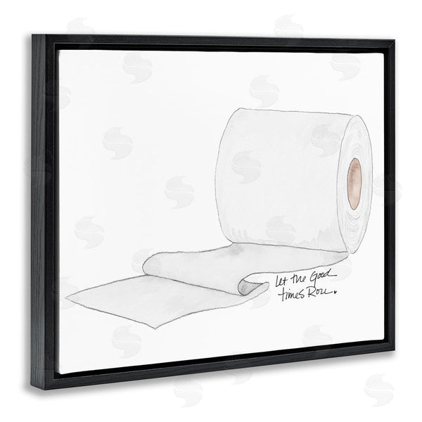 Stupell Industries Nola James | Good Times Roll Toilet Paper Wall Art
