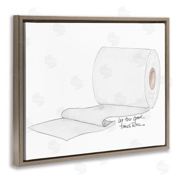 Stupell Industries Nola James | Good Times Roll Toilet Paper Wall Art