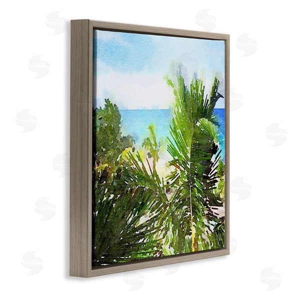 Stupell Industries Nola James | Palm Leaves Over Beach Wall Art