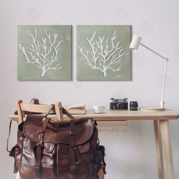 Stupell Industries Nola James | White Coral Sketch Wall Art