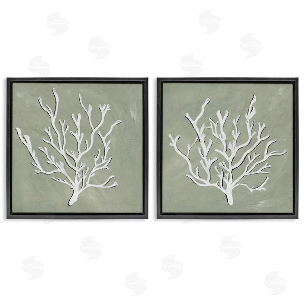Stupell Industries Nola James | White Coral Sketch Wall Art