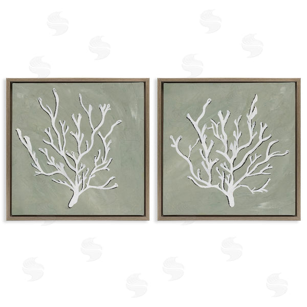 Stupell Industries Nola James | White Coral Sketch Wall Art