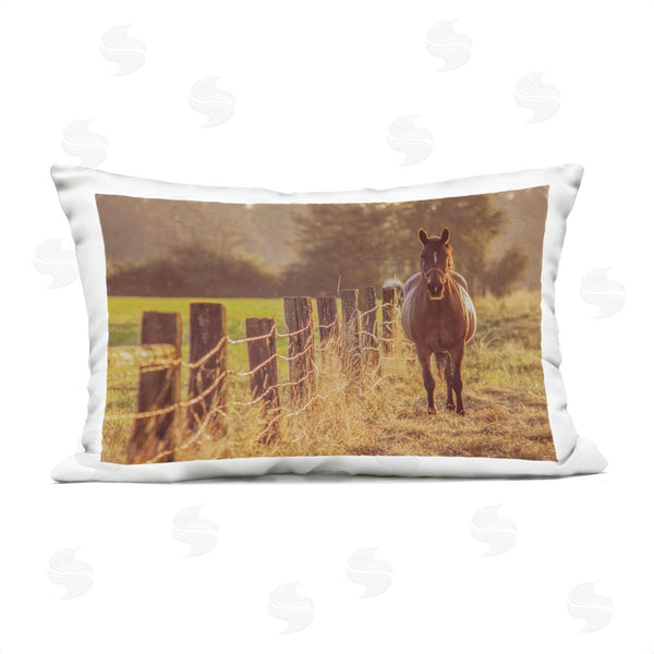 Stupell Industries Norm Stelfox | Horse's Farm At Dawn Printed Throw Pillow