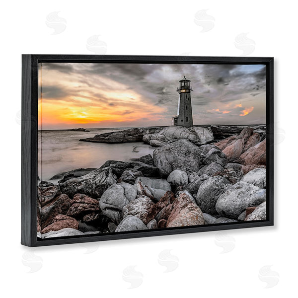 Stupell Industries Norm Stelfox | Lighthouse Bay At Sunset