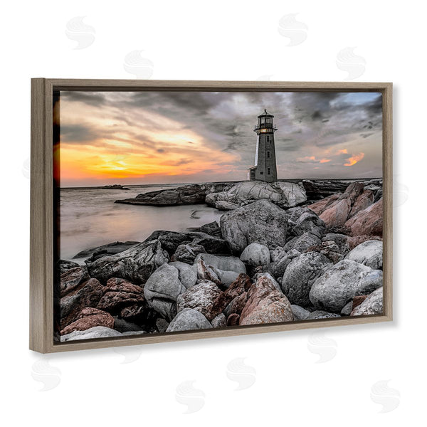Stupell Industries Norm Stelfox | Lighthouse Bay At Sunset