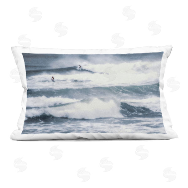 stupell industries Norm Stelfox | Tidal Waves Clash Printed Throw Pillow