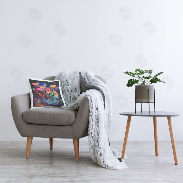Stupell Industries Nuk Nalandro | Abstract Hued Blossoms Printed Throw Pillow