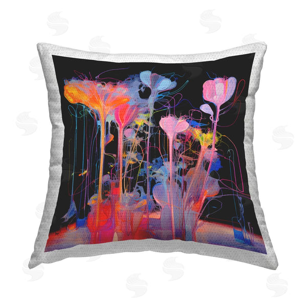 Stupell Industries Nuk Nalandro | Bold Otherworldly Blossoms Printed Throw Pillow
