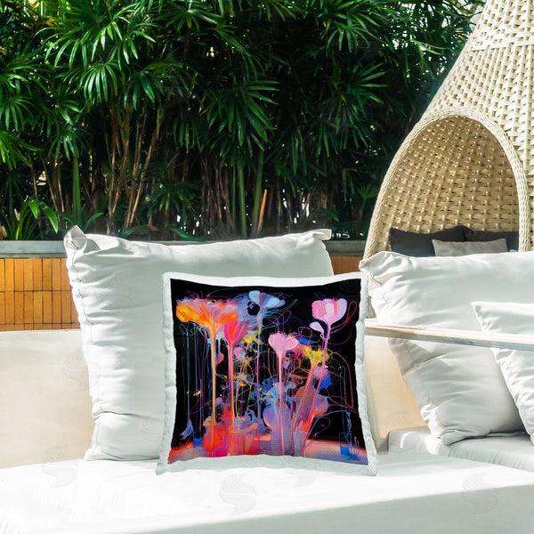 Stupell Industries Nuk Nalandro | Bold Otherworldly Blossoms Printed Throw Pillow