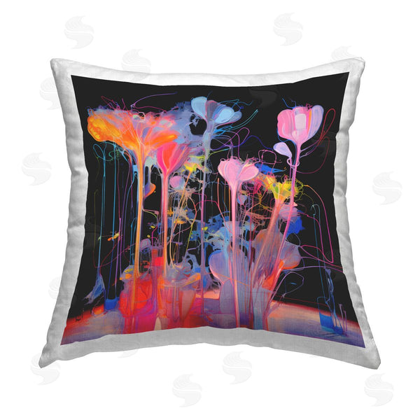 stupell industries Nuk Nalandro | Bold Otherworldly Blossoms Printed Throw Pillow