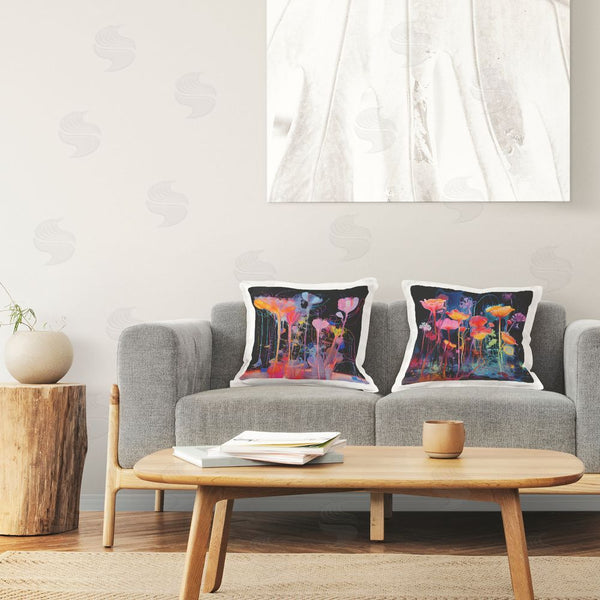 Stupell Industries Nuk Nalandro | Otherworldly Bright Blooms Printed Throw Pillow Set