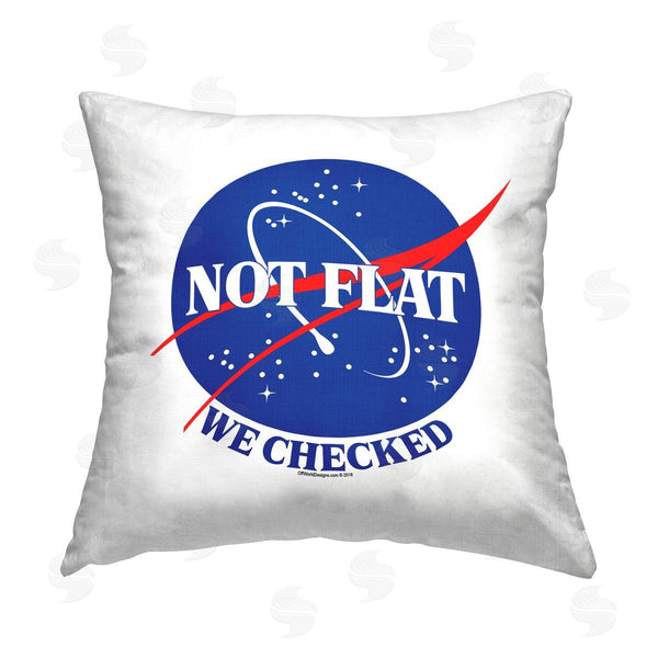 stupell industries Off World Designs | Not Flat We Checked Printed Throw Pillow