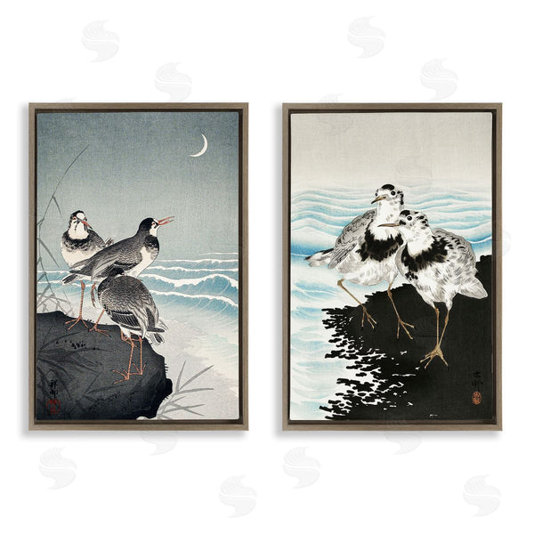 Stupell Industries Ohara Koson | Sea Birds Under Moon